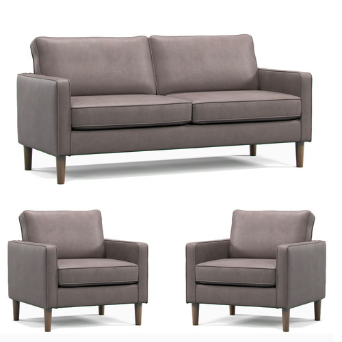 Bexhill grey faux leather - bexhill,