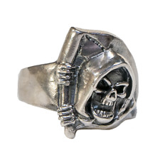 Grim Reaper Heavy Hoody .925 solid sterling silver Metal Biker Gothic
