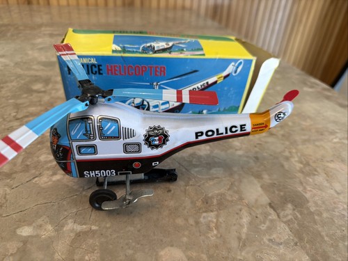 Police helicopter tinplate - police, tinplate-