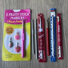 7 x Crochet Hooks + 3 x Stitch Marker Bundle 4.0mm - 5.5mm for DK + Chunky Yarns