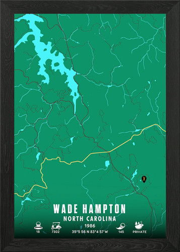 Wade hampton golf - wade, framed