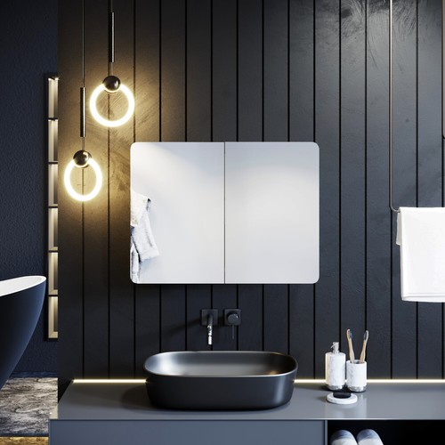 Bathroom cabinet double - double, door