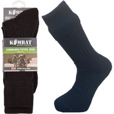 Cadet Patrol Socks Military Forces Army Black Warm Wool Mix Size 4-7 or 6-11