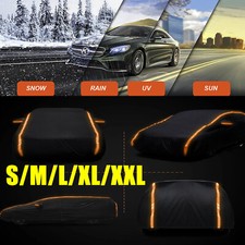 Heavy Duty Waterproof Car Cover 4 Layer PEVA & Cotton Cover Rain Snow UV Protect