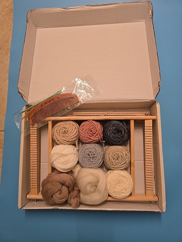Complete weaving loom kit with - complete,