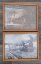 Pair Steam Train Prints By Philip D Hawkins Framed