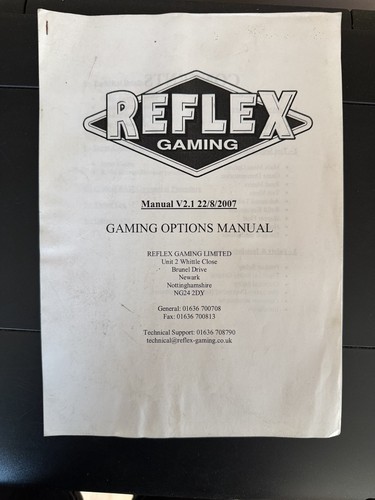 Reflex gaming options manual - gaming,