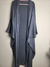 Ladies Shimmer Blue Kimono Batwing Abaya Maxi Islamic Size 56