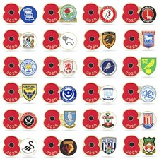 Championship 2025 Poppy Football Pins | Royal British Legion | 2025/26 EFL