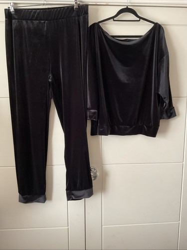 Black velvet jogging - black,