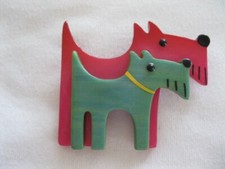 Double Scotty Terrier  Dog Pin