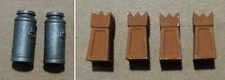 2 Milk Churns 4 King Chimney Pots Period White Metal O Gauge? Railway Modelling
