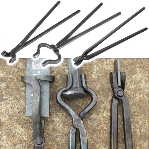 Antique tongs set tools - tongs,