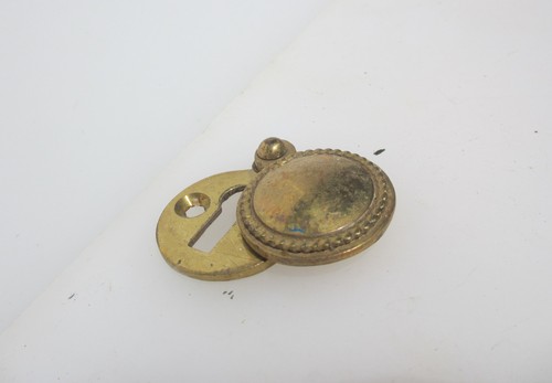 Vintage brass keyhole cover - brass,