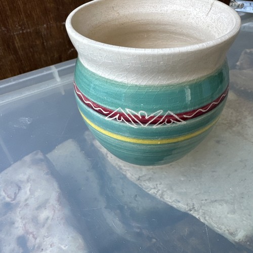 Small studio pottery vase - vase,