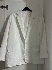 Large White Blazer Jacket With Buttons Primark Size L Large