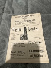 Boston United V Nottingham Forest Reserves 1952-1953 Programme