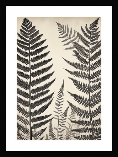 Enchanting fern fronds - fronds, art