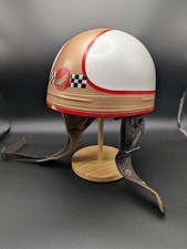 Vintage Retro Mike The Bike Hailwood Replica Cromwell Half Helmet Pudding Basin