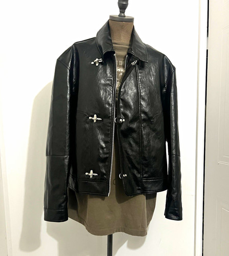 Zara black leather biker - zara,
