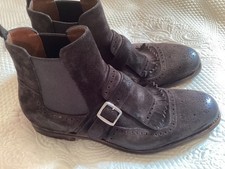 CHURCH'S SHANGHAI 6 CHELSEA BOOTS Brown Vintage Suede Leather UK6