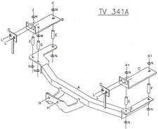 Towtrust Fixed Flange Towbar For Vauxhall/Opel Vectra Hatchback 1995 To 1999