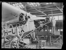 Man checking propeller of