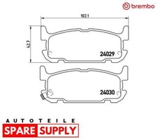 BRAKE PAD SET, DISC BRAKE FOR