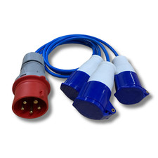 32A 5 Pin to 1 2 3×16A/32A 3 Phase Splitter Adaptor Lead Arctic Grade Cable