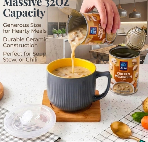 32oz ceramic ribbed coffee mug - ribbed,
