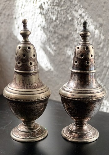 Antique pair silver plated - pair,