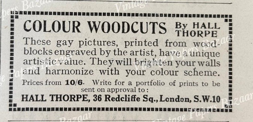 Colour woodcuts hall thorpe - woodcuts,