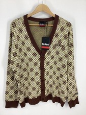 KICKERS MENS ECRU CHECK KNIT