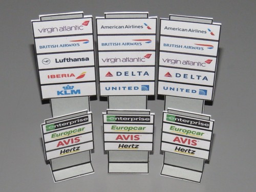 Model airport sign - airport, posts
