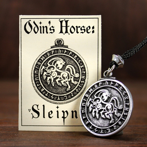Pewter norse god odin sleipnir - god,