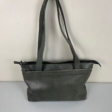 Jobis Handbag Shoulder Bag Green Leather Medium Zip Closure Outer Pockets