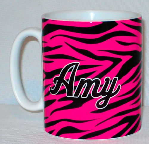 Pink zebra skin mug - zebra,