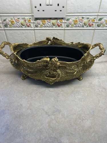 Large heavy brass art nouveau - art,