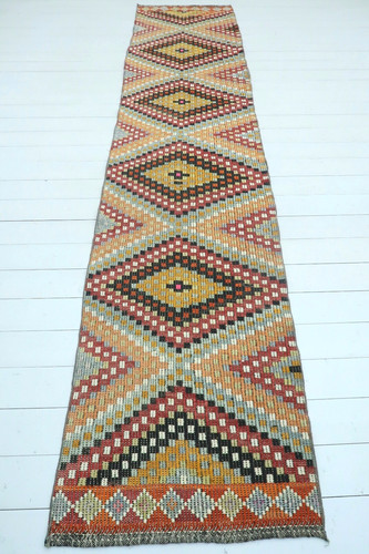 Vintage turkish kilim runner - turkish,