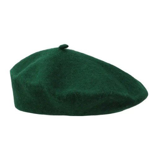 Plain beret hat wool - hat,