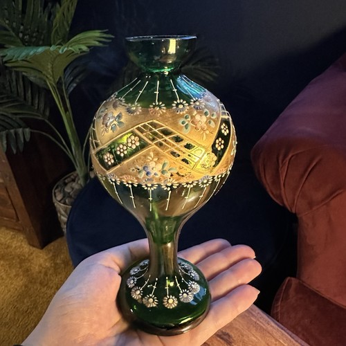 Victorian bohemian green gilt - victorian,