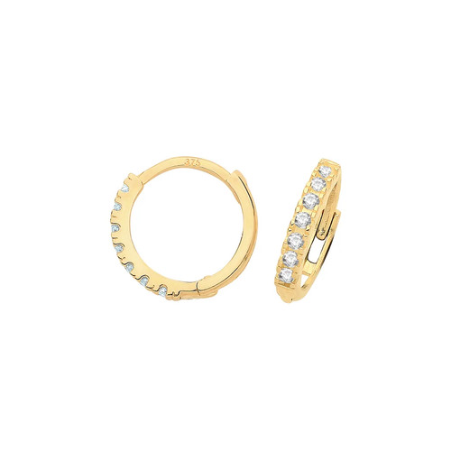 Hinged earrings 9ct yellow - earrings,