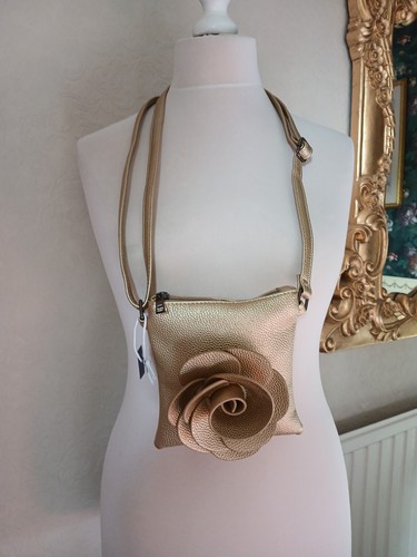 Gold metallic faux - gold, leather