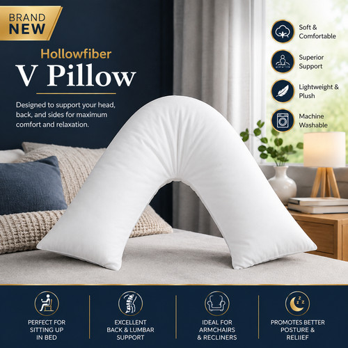 Shaped pillow hollowfiber - v,