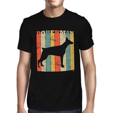 1Tee Mens Doberman Dog Breed - Colourful Retro T-Shirt