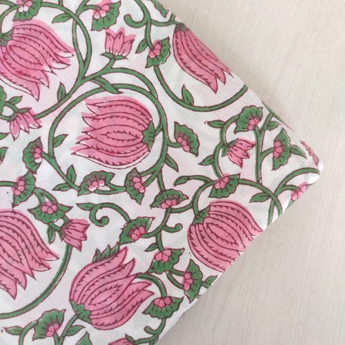 Pink and green hand block - pink,
