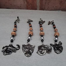 Set Of 4 Hart Of Africa Metal   Table Cloth Weights Clips Hanging elephant & 