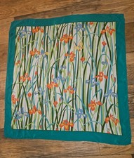 Liberty of London Vintage Silk Scarf – Iris & Butterfly Print – Made in England