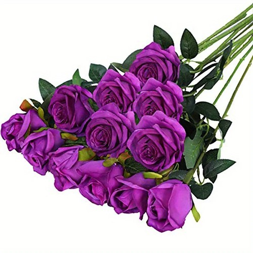 12x artificial single rose - artificial,