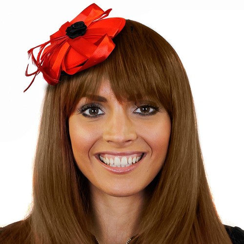 Mini fascinator red headpiece - mini,